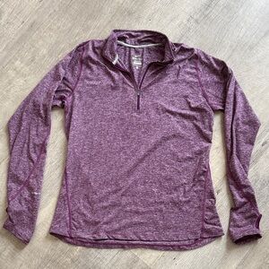 Nike Women's Heathered Purple Long Sleeve Top